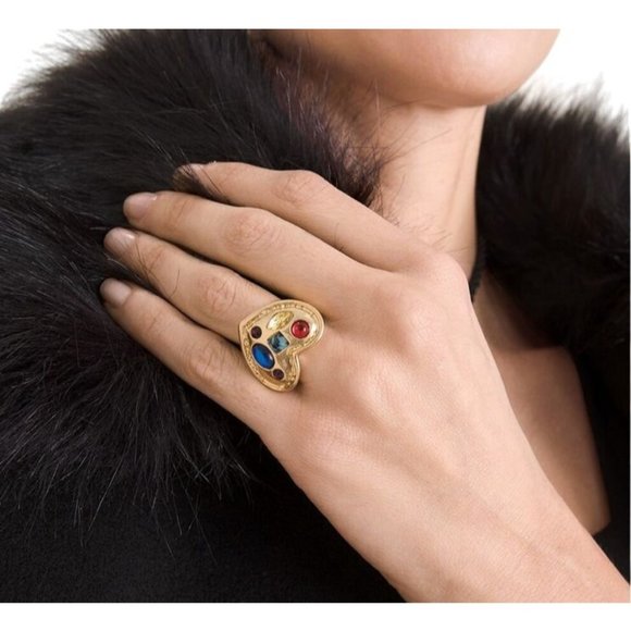 Chico's Jewelry - CHICO'S Heart Ring Simulated Stone Colorful Statement $71